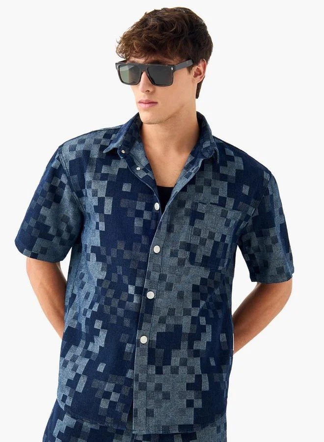 Lee Cooper Lee Cooper All-Over Print Shirt with Pocket