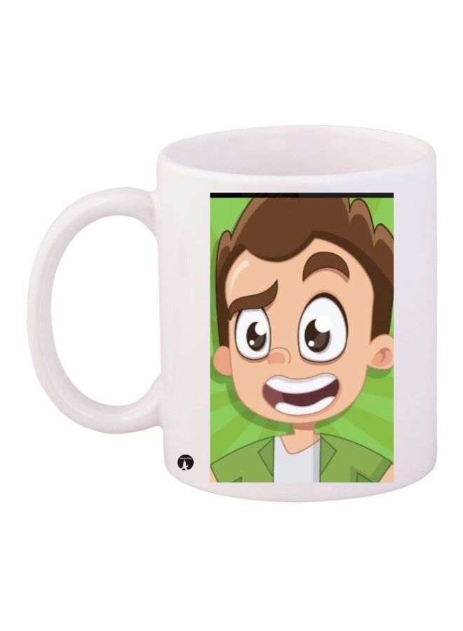 RKN Printed Coffee Mug White/Green/Brown - Image 1