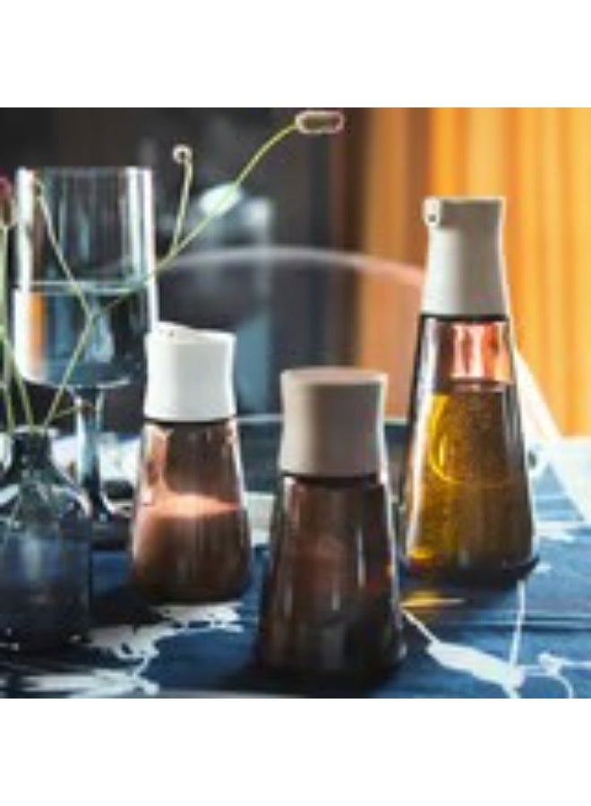 Bottle with pour spout glass brown 19 cm - Image 4