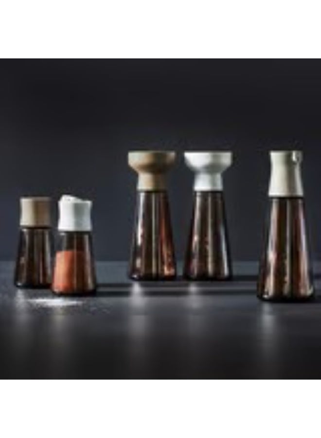 Bottle with pour spout glass brown 19 cm - Image 5