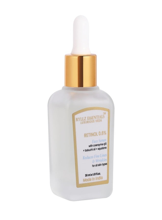 RYLLZ ESSENTIALS Retinol 0.6% Anti Aging Night Serum | with Coenzyme q10, Bakuchiol Oil, Squalane, Rosehip Extract, Azelaic Acid & Niacinamide | for Fine Lines & Wrinkles | For All Skin Types | 30ml - Image 3