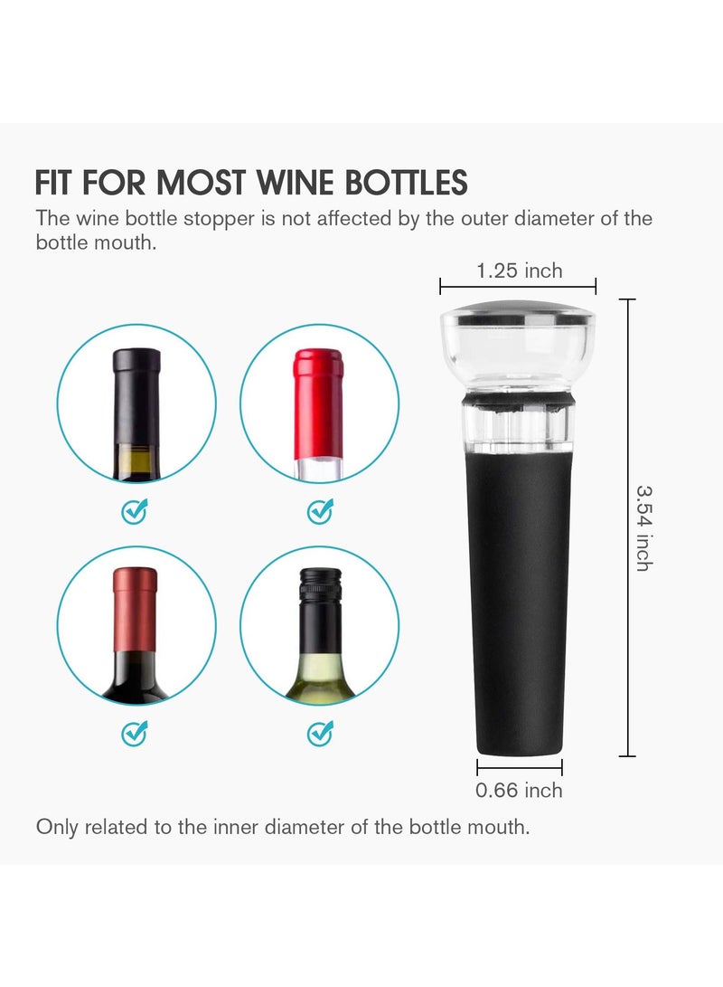 SOLARAE 4 Pieces Vacuum Bottle Stoppers Reusable Bottle Stopper For Keeping Fresh Plastic Cork Saver Plug For /Champagne/Sparkling /Beer Vacuum Saver - Image 3