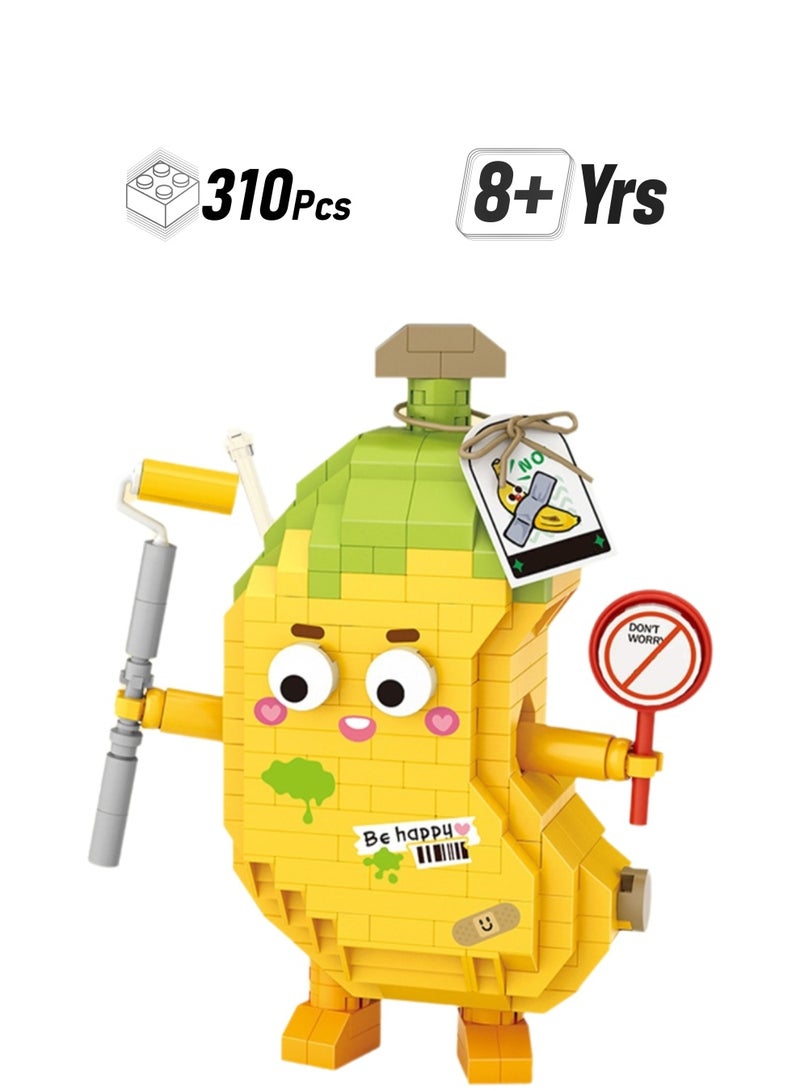 Loquat Mini Banana 310pcs, Street Scene Object Set Building Block Toys, Children'S Educational Assembly Model Gift - Image 1