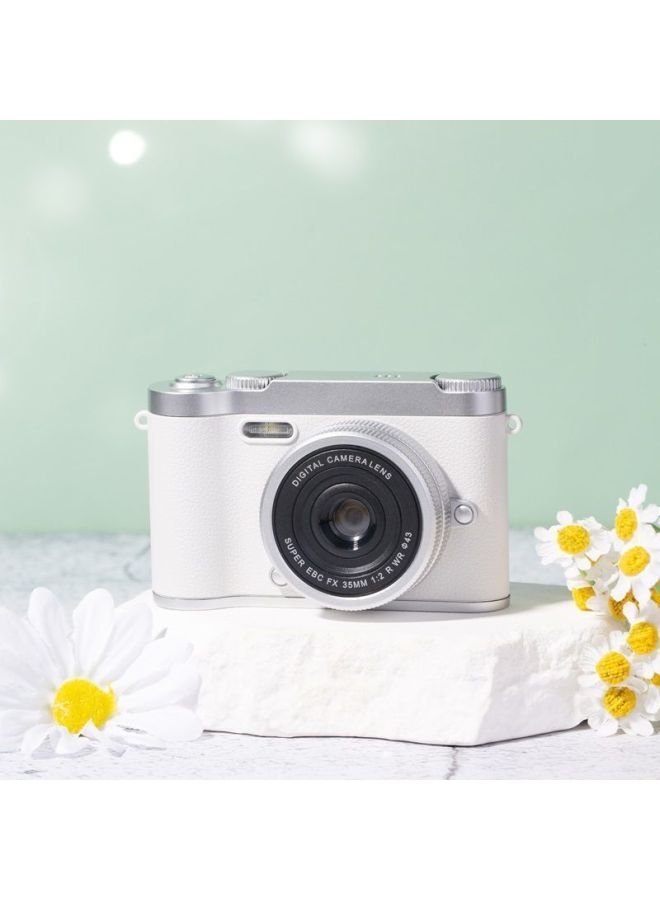 HD Pixel Ccd Digital Camera Dual Self-timer Children Retro Student Campus Entry Card Machine Filter-Body Color:H6 Cloud White +  + Fill Light - The Official Standard Configuration Does Not Have A Memory Card And Cannot Be Photographed - Image 1