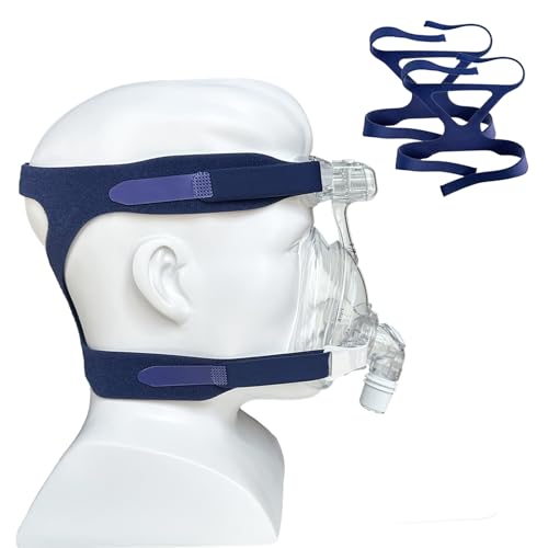 GJX 2 حزمة حزام رأس بديل حواف مغلقة عالمية لقناع CPAP كامل الوجه استبدال جزء حزام الرأس فقط