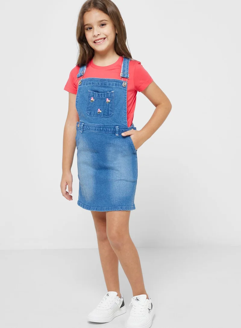 Pinata Girls Embroidered Dungaree