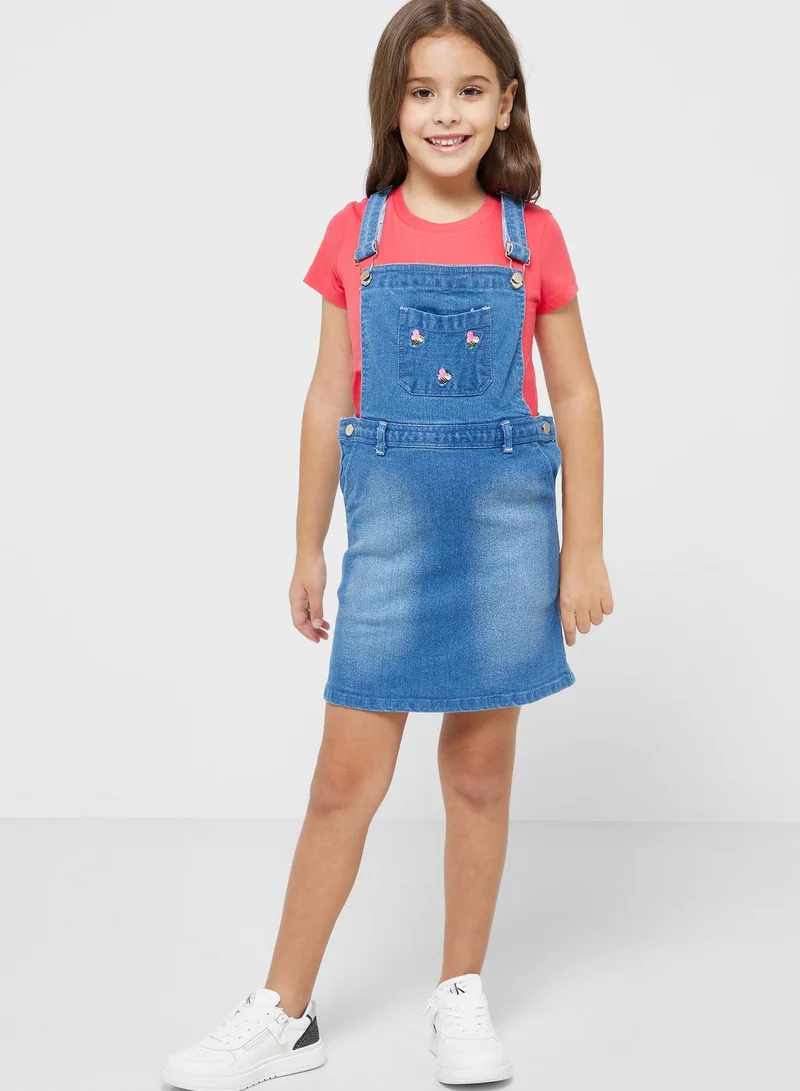 Pinata Girls Embroidered Dungaree