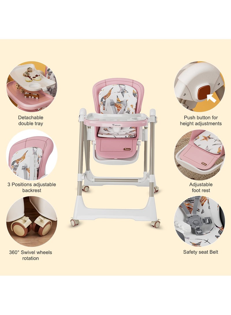 TEKNUM 5-In-1 Swing With High Chair With Lockable Wheels - Image 4