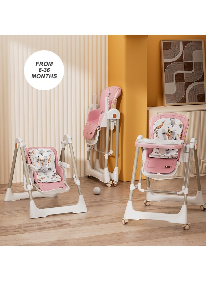 TEKNUM 5-In-1 Swing With High Chair With Lockable Wheels - Image 5