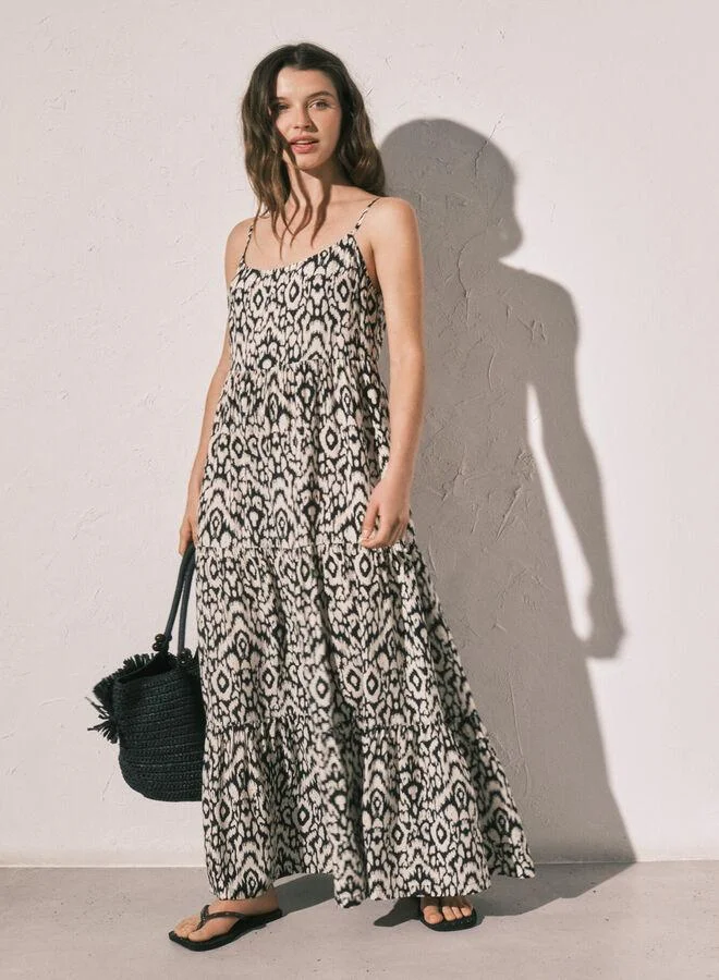 women'secret Long dress with printed straps
