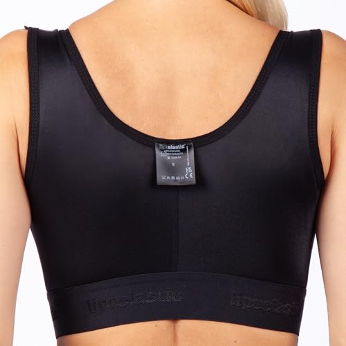 LIPOELASTIC PI Extra - Mastectomy Bra, Surgical Bra, Post-Surgery Bra, Compression Bra for Women Post-Surgery Front Closure Black - Image 2