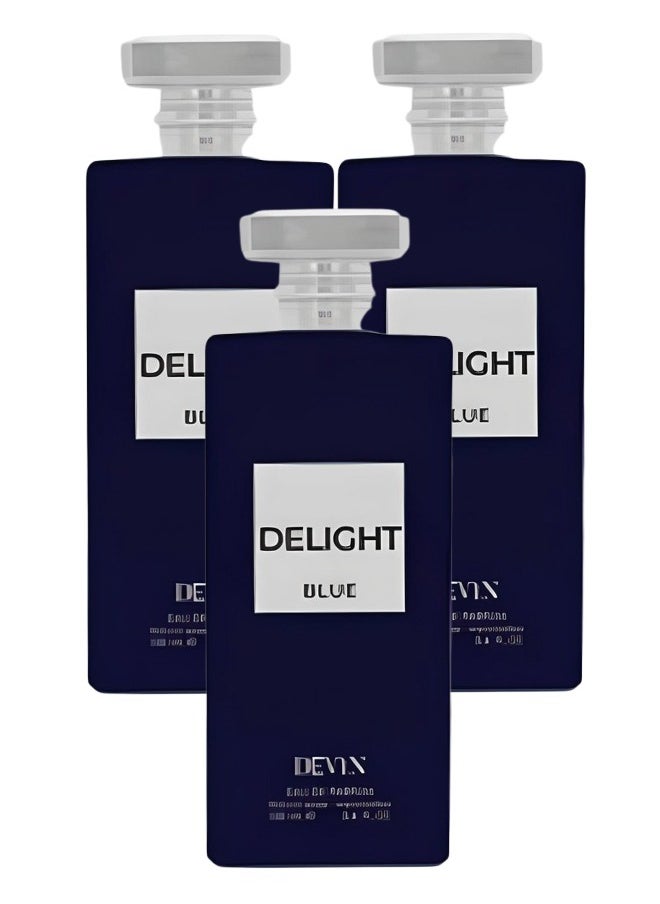 ديفين - 3 قطع عطر ديلايت بلو للرجال ١٠٠ مل - Image 1