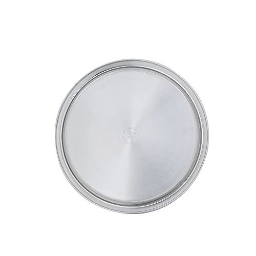 Vinod Stainless Steel Two Tone Dish Serving Dish/Salad Plate/Snack Plate, Set of 6 Pieces, Diameter 21 cm, Smokey Grey, Medium (VINODTTDISH216) - Image 3