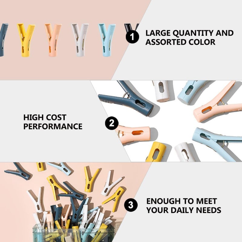 20pcs Multi-Function Plastic Clothes Pins Windproof Non-Slip Clothespins for Home Laundry Sock Fixing Clips Sturdy Drying Clips for Indoor Outdoor Use - Image 5