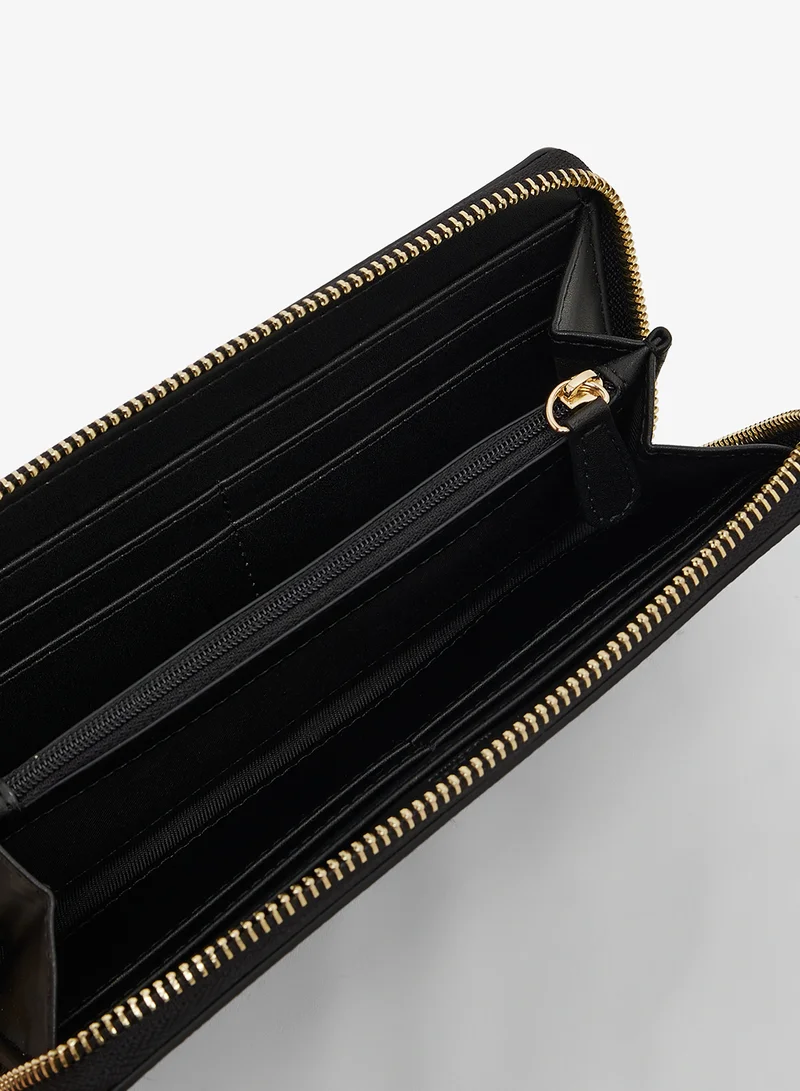 لوف موسكينو Zip through logo wallets