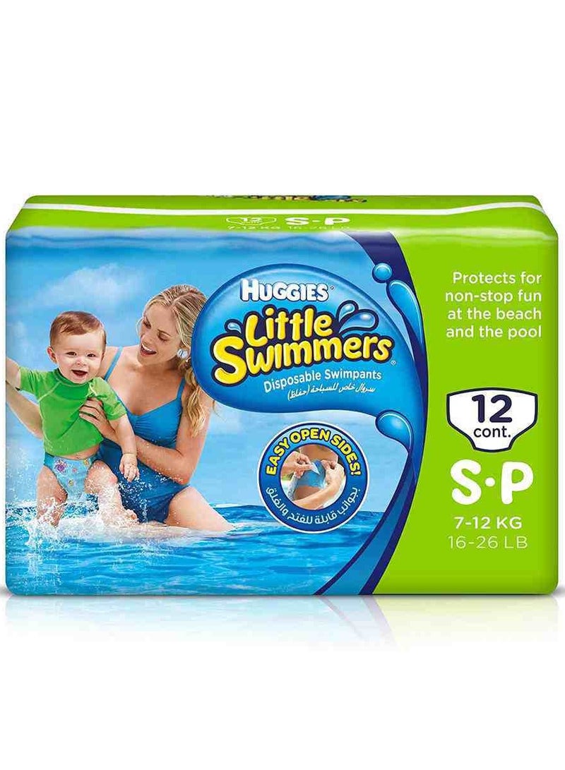 هجيز حفاضات السباحة هاجيز ليتل سويمرز 7-12 كجم - اللون الأخضر