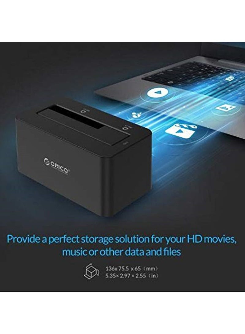 USB 3.0 SATA Hard Drive Docking Station for 2.5-3.5 inch HDD SSD -Black - Image 4