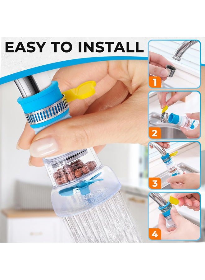 VIKROM 3 Pcs Faucet Filter Set - Water Faucet Extenders 360 Rotating, Adjustable Water Purifier for Sink (0.83 x 2.6 x 1.85), Easy to Install and Store, Reduce Water Waste, Good for Kitchen and Bathroom - Image 4