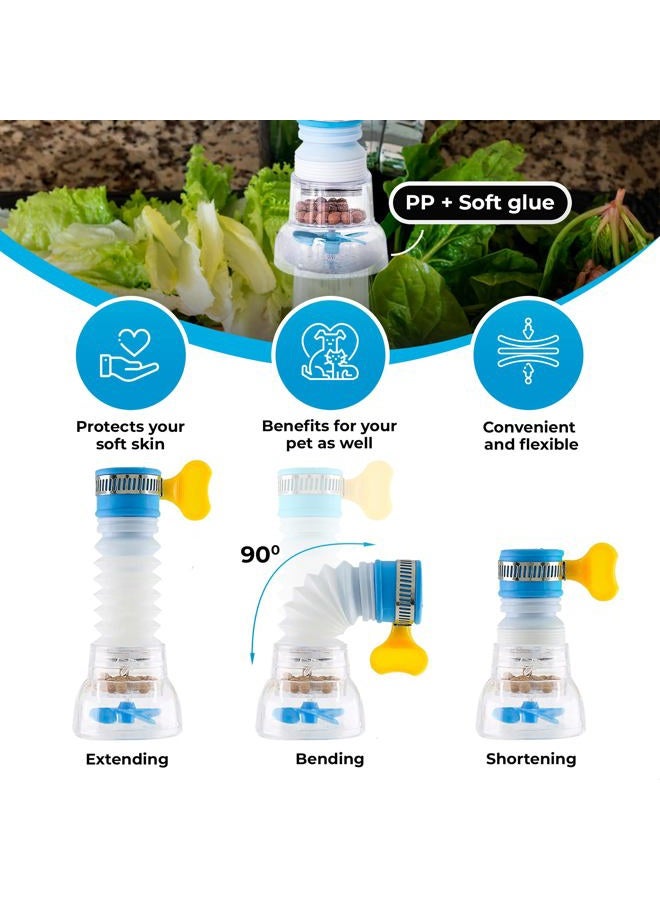VIKROM 3 Pcs Faucet Filter Set - Water Faucet Extenders 360 Rotating, Adjustable Water Purifier for Sink (0.83 x 2.6 x 1.85), Easy to Install and Store, Reduce Water Waste, Good for Kitchen and Bathroom - Image 3