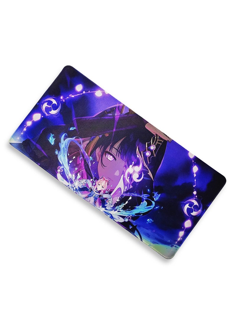 Large Japanese Anime Mouse Pad, (60cm x 30cm x 2mm), HD Print Pattern Desk Mat, Extended Mouse Pad and Keyboard Mouse Pads, Waterproof Cloth Surface Mouse Pads for Office, Anti-Slip Rubber Base