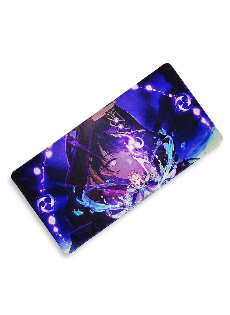 Large Japanese Anime Mouse Pad, (60cm x 30cm x 2mm), HD Print Pattern Desk Mat, Extended Mouse Pad and Keyboard Mouse Pads, Waterproof Cloth Surface Mouse Pads for Office, Anti-Slip Rubber Base