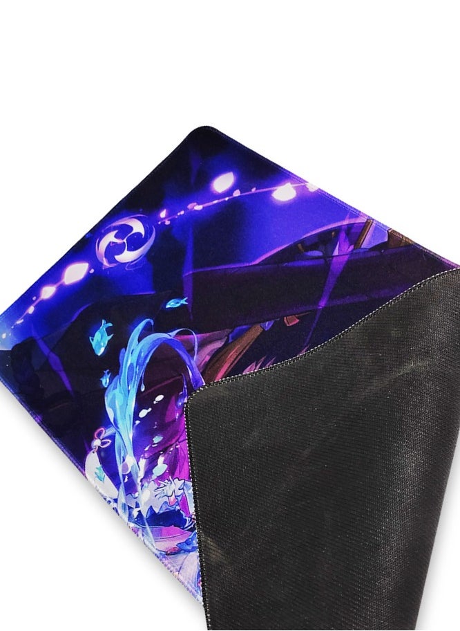 Large Japanese Anime Mouse Pad, (60cm x 30cm x 2mm), HD Print Pattern Desk Mat, Extended Mouse Pad and Keyboard Mouse Pads, Waterproof Cloth Surface Mouse Pads for Office, Anti-Slip Rubber Base