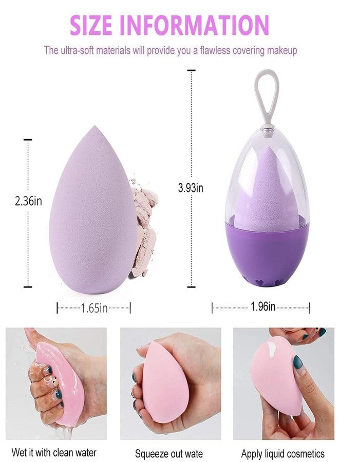 Ruby Face RubyFace 1 pcs Makeup Sponge Blender with Egg Storage Case | 3 pcs Triangle Powder Puffs, Ultra-Soft Latex-Free Sponges for Foundation, Concealer & Powder - Image 5
