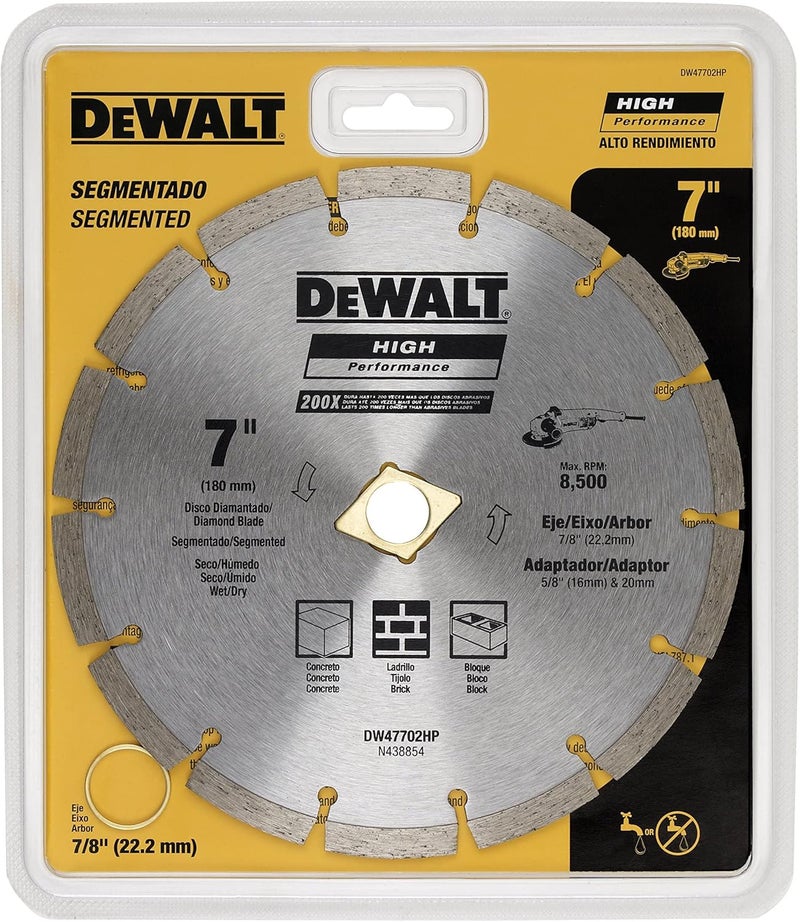 DEWALT Diamond Blade Segmented Wheel, 7-Inch Diameter - Image 2