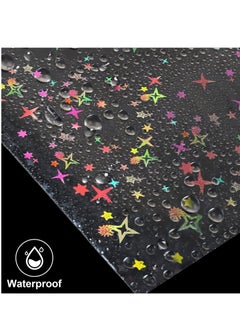Y&D 200 Pcs Kpop Photocard Sleeves, Little Star Laser Flashing Card Glass Gemstone Rainbow Holographic Sleeves Trading Protector for Photo Cards, 61 x 88 mm  - Image 2
