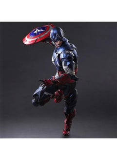 General Avengers Captain America Captain America Joint Movable Doll Desktop Decoration Toy Gift for Family and Friends  - Image 3
