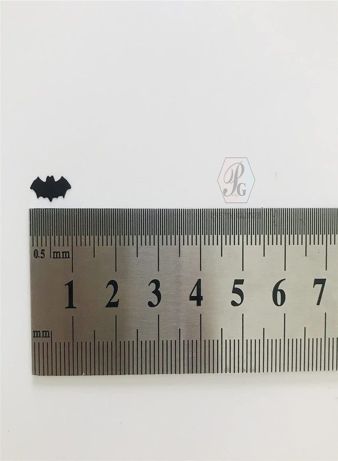 PrettyG 10 Grams/Pack -10MM Black Bat Shape Holographic Sequins Glitter Halloween Festival Rave Beauty Makeup Face Body Nail Art Decoration LB1000 - Image 5