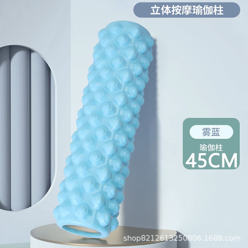 Generic Factory direct supply foam shaft slimming body massage shaft hollow spike yoga shaft fitness yoga auxiliary yoga column 45cm blue
