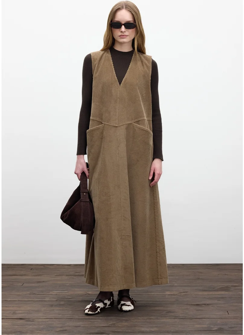 Manuka Corduroy Sleeveless Maxi Dress