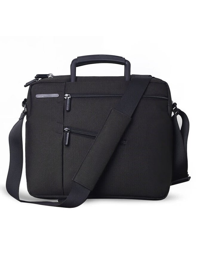 LEXON حقيبة كتف رجال أعمال من ليكسون، حقيبة لابتوب آبل 13.3 بوصة، حقيبة عبر الجسم، حقيبة أنيقة، سوداء - Image 1