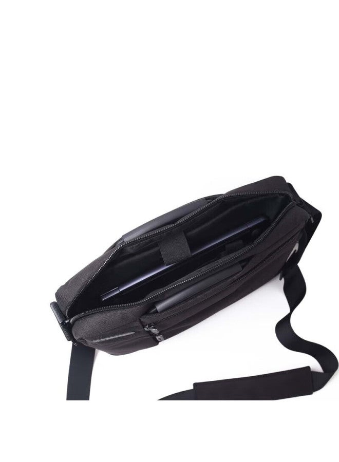 LEXON حقيبة كتف رجال أعمال من ليكسون، حقيبة لابتوب آبل 13.3 بوصة، حقيبة عبر الجسم، حقيبة أنيقة، سوداء - Image 5