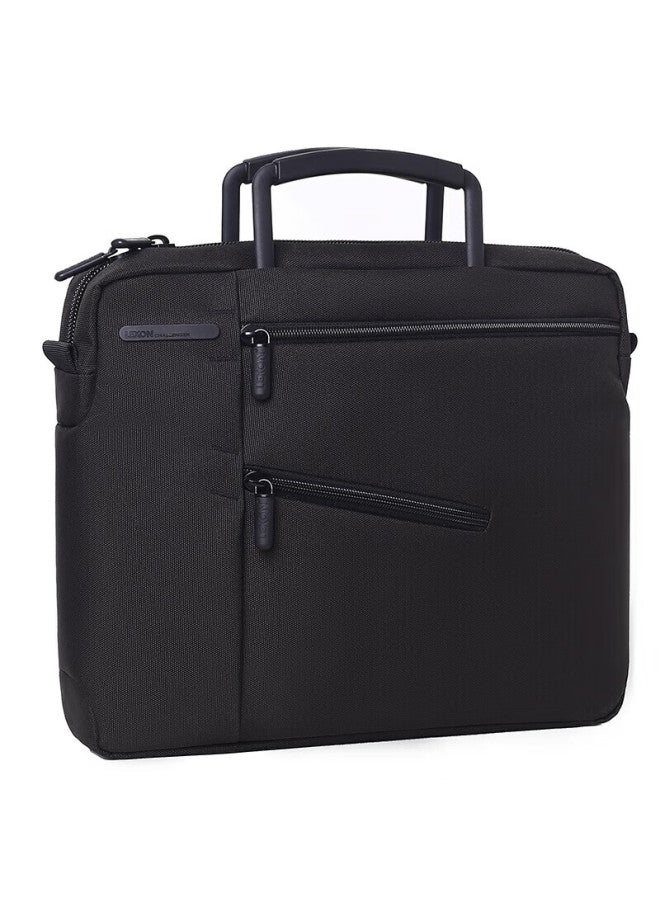 LEXON حقيبة كتف رجال أعمال من ليكسون، حقيبة لابتوب آبل 13.3 بوصة، حقيبة عبر الجسم، حقيبة أنيقة، سوداء - Image 2