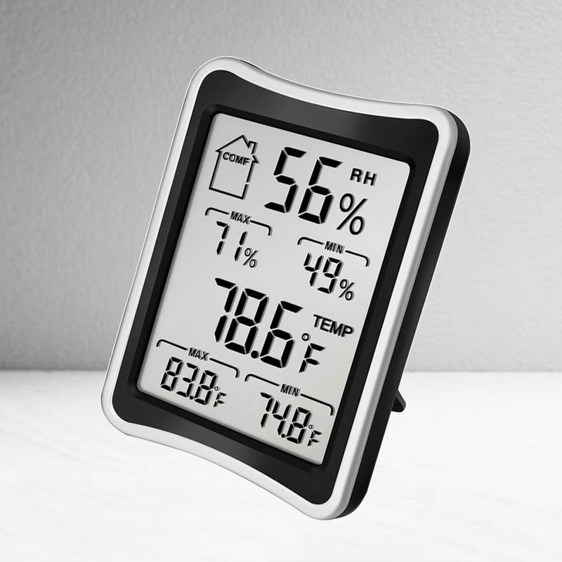 2 in 1 Household Indoor Large Screen Temperature Humidity Monitor Hygrometer - No Battery - Image 1