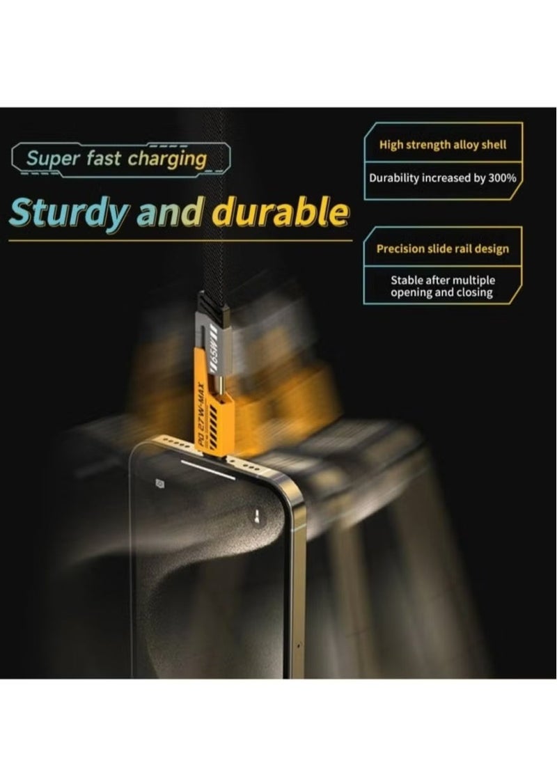 JAJEEK 4-in-1 Multi Charging Cable, 120CM [65W] Fast Charging - iPhone 16/15/14/13 Pro Max, Airpods, iWatch, iPad, MacBook, Samsung S24/S23/S22 & Google (2M) - Image 4