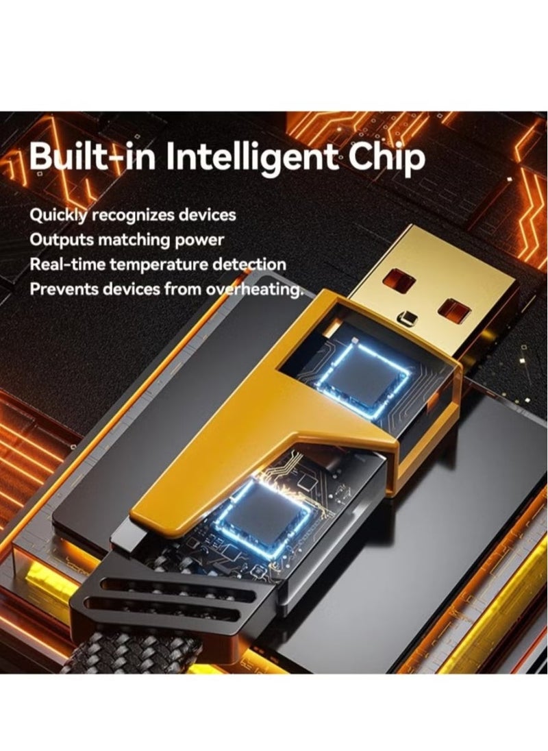 JAJEEK 4-in-1 Multi Charging Cable, 120CM [65W] Fast Charging - iPhone 16/15/14/13 Pro Max, Airpods, iWatch, iPad, MacBook, Samsung S24/S23/S22 & Google (2M) - Image 5