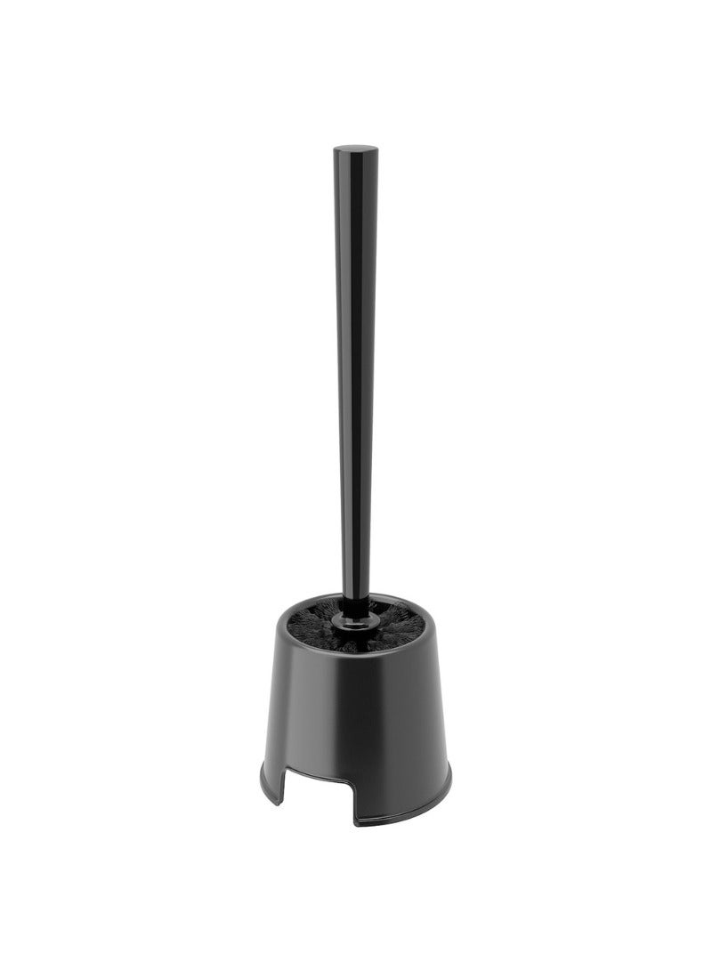 Toilet Brush with Holder, Black - Image 1