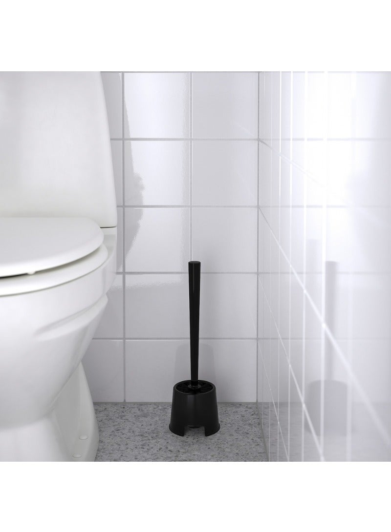 Toilet Brush with Holder, Black - Image 2