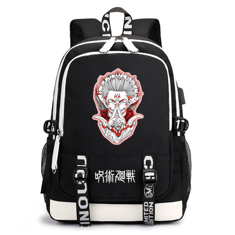 Jujutsu Kaisen Anime Cartoon School Backpack for Kids, Large Capacity Ergonomic Book Bag - Image 5