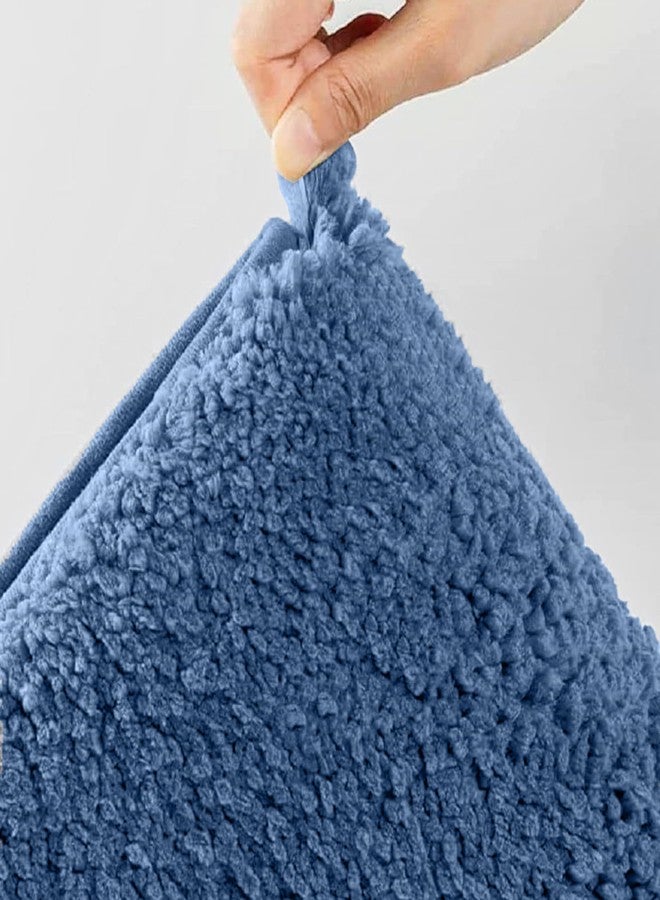 enera Microfibre Bath Mat | Soft & Absorbent 1810 GSM | Non-Slip Latex Backing | Quick Dry, Washable Multipurpose Floor Mat for Bathroom, Bedroom, Kitchen & Home (Stella 40 x 60 cm) (Insignia Blue) - Image 4