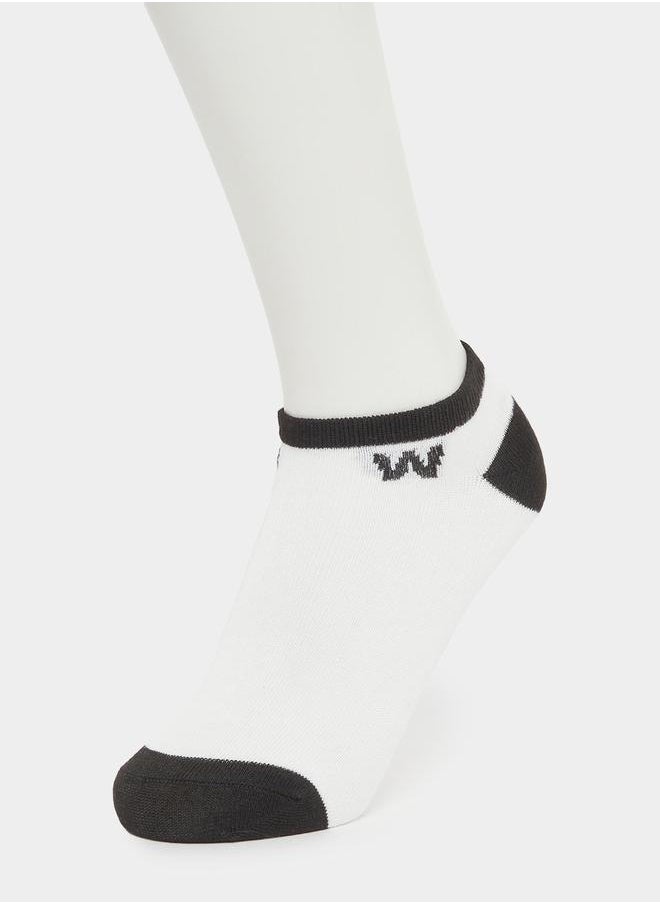 Styli - Set of 5 - Contrast Panel Ankle Socks - Image 1