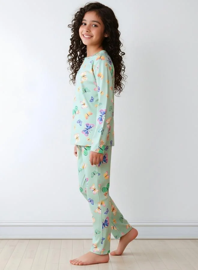 انثريلو طقم من بنطال بيجاما مع بلوزة بطبعة جرافيك