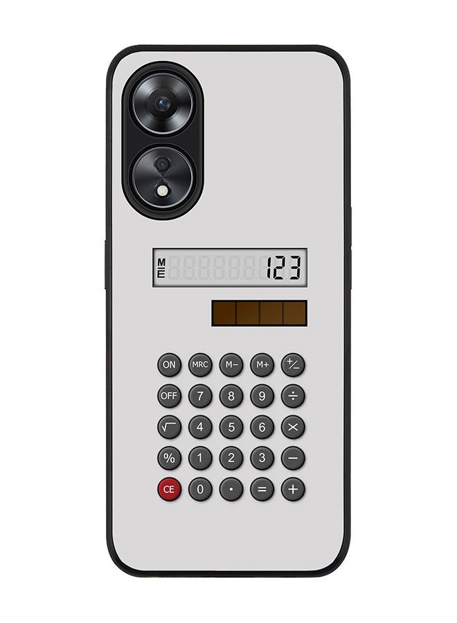 Stylizedd Rugged Black edge case for Oppo A78 5G / Oppo A58 5G Slim fit Soft Case Flexible Rubber Edges Anti Drop TPU Gel Thin Cover -  Calc (White) - Image 1