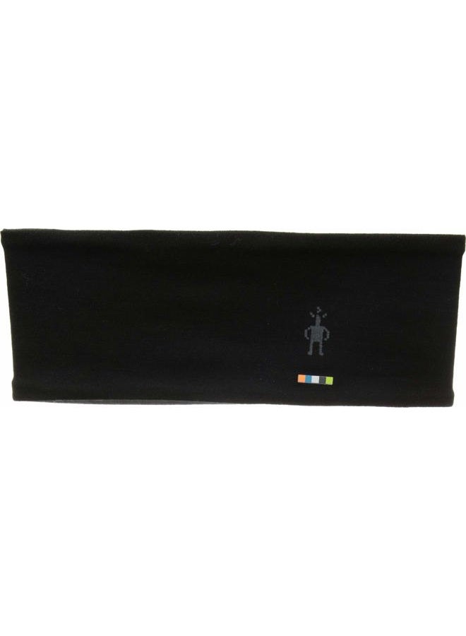 SmartWool Thermal Merino Reversible Headband Unisex-Adult, Black-Charcoal Heather, One Size - Image 1