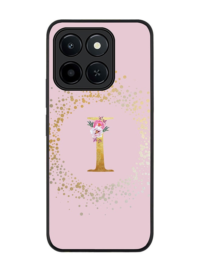 For Honor X6c Case,Slim fit Camera Protection, Shockproof Thin Phone cover  - Custom Monogram Floral - I  (Pink )