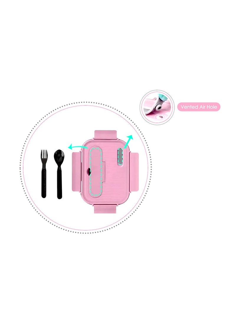 AIWANTO - Glass Food Storage Containers with Lid Airtight Glass Bento Lunch Box Microwave Oven Freezer Dishwasher Safe Snack Container (2-Grid) - Image 1