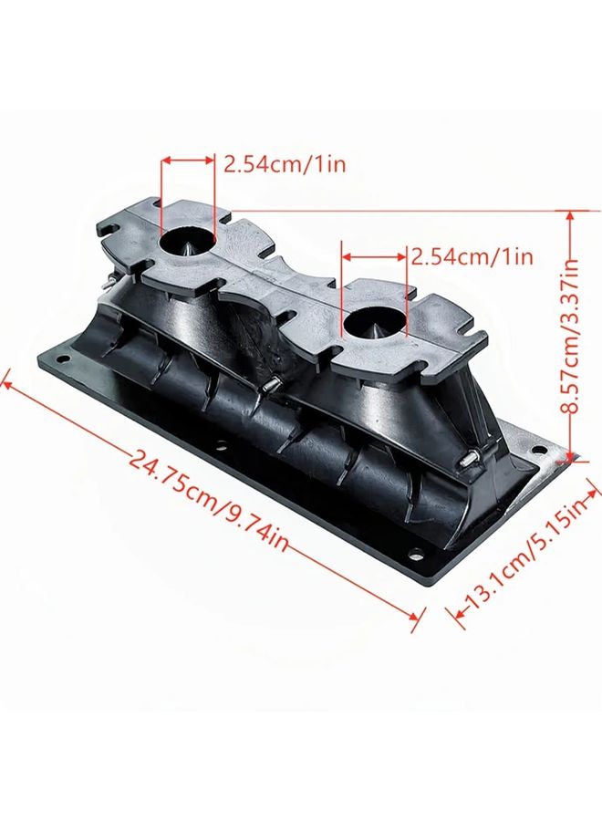 MW Audio Dual HF Horn For 5 Inch Column Speaker Line Array 2x1 Inch Throat 247.5x100.5x85.4mm Black Plastic Design With Multiple Mounting Holes High Frequency Extension Enhanced Sound Quality Audio Horn Sleek Accessory Durable Component Model MW265 Horn - Image 2